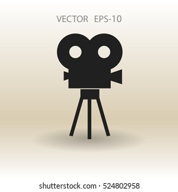 Flaches Kinosymbol. Vektorgrafik
