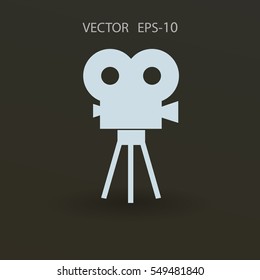 Flaches Kinosymbol. Vektorgrafik