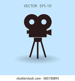Flat icon of cinema. vector illustration