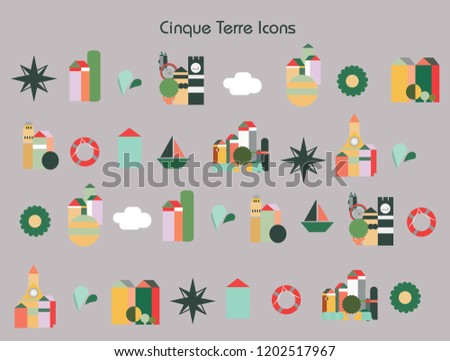 flat icon from cinque terre
