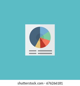 Flat Icon Circle Chart Element. Vector Illustration Of Flat Icon Pie Bar Isolated On Clean Background. Can Be Used As Pie, Circle And Chart Symbols.