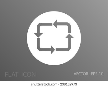 Icono plano del signo de circulación