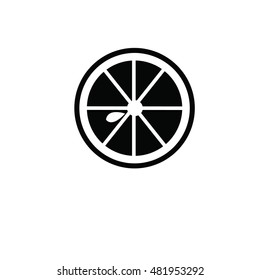 Flat icon of citrus