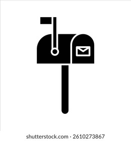 Flat Icon Classic Mailbox Stylized and Editable Vector Illustration for House Appliances Design Theme.