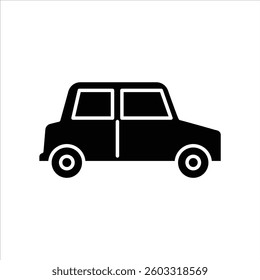 Flat Icon Classic yellow Car Modern, Stylish and Editable Vector Illustration For Transportation and Vehicle Design