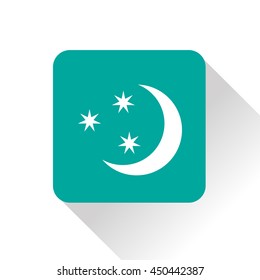 flat icon of clear strarry night. Weather vector symbol.