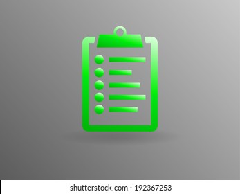 Flat icon of clipboard