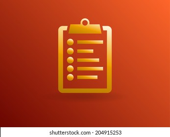 Icono plano del portapapeles