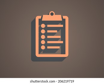 Icono plano del portapapeles