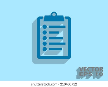 Flat icon of clipboard