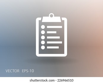 Flat icon of clipboard