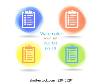 Icono plano del portapapeles