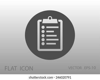 Icono plano del portapapeles