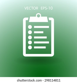 Icono plano del portapapeles