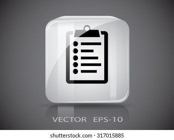 Flat icon of clipboard