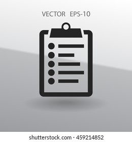 Icono plano del portapapeles