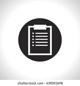 flat icon of clipboard