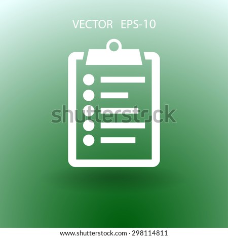 Flat icon of clipboard