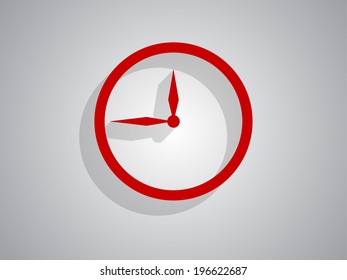Flat  icon of clock