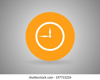 Flat  icon of clock