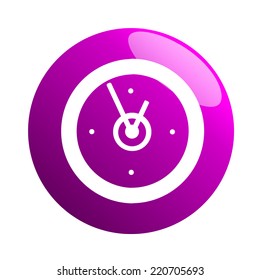Flat icon of clock