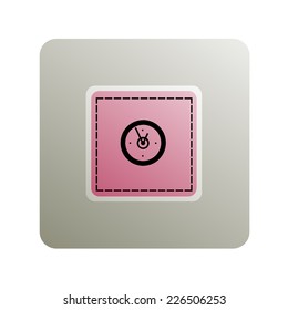 Flat icon of clock