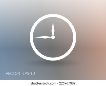 Flat  icon of clock