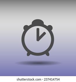 Flat icon of clock