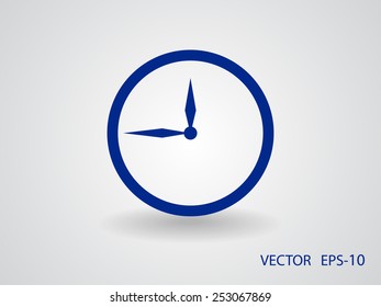 Flat  icon of clock