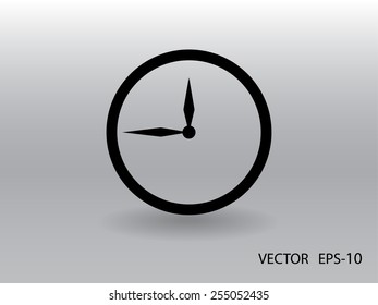 Flat  icon of clock