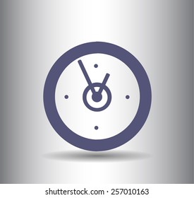Flat icon of clock