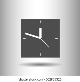 Flat  icon of clock