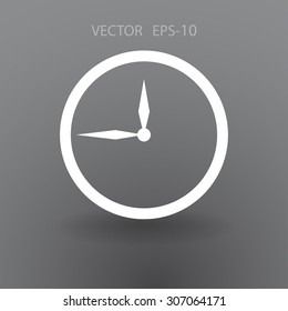 Flat  icon of clock