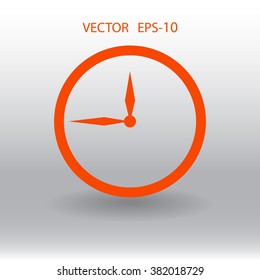 Flat  icon of clock