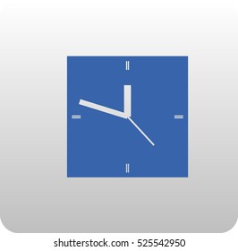 Flat  icon of clock