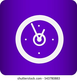 Flat icon of clock