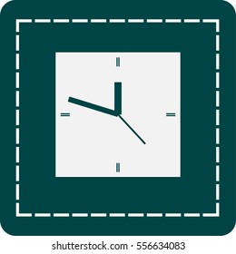 Flat  icon of clock