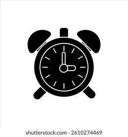 Flat Icon Clock Alarm Stylized and Editable Vector Illustration for House Appliances Design Theme