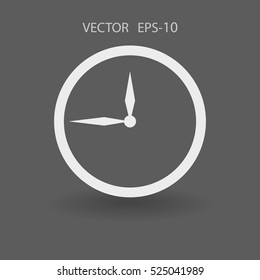 Flat  icon of clock. vector illustration