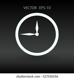 Flat  icon of clock. vector illustration