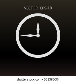 Flat  icon of clock. vector illustration