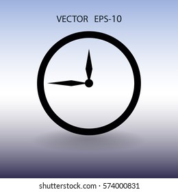 Flat  icon of clock. vector illustration