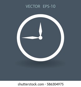 Flat  icon of clock. vector illustration