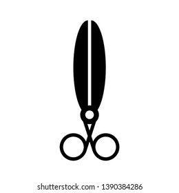 Flat icon closed scissors for applications, public places and web sites. Vector illustration