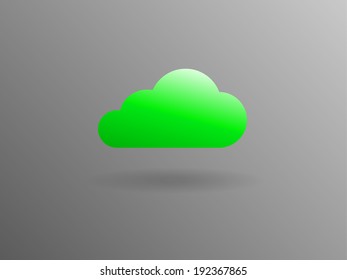 Flat  icon of cloud