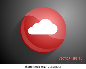 Flat  icon of cloud