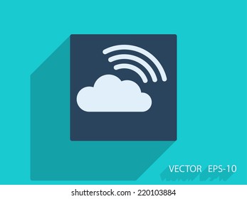 Flat icon of cloud
