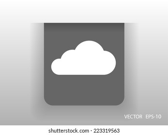 Flat  icon of cloud