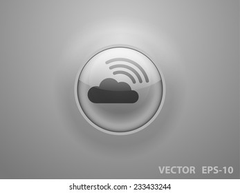 Flat icon of cloud
