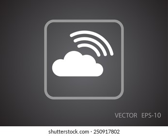 Flat icon of cloud